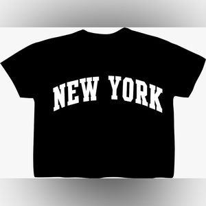 Women New York crop top t-shirt